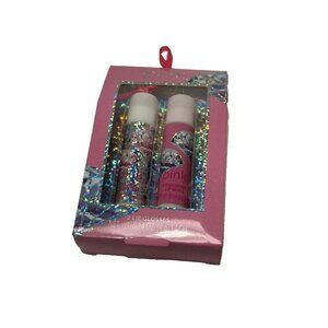 PINK gift set 2 chapsticks VANILLA & STRAWBERRY